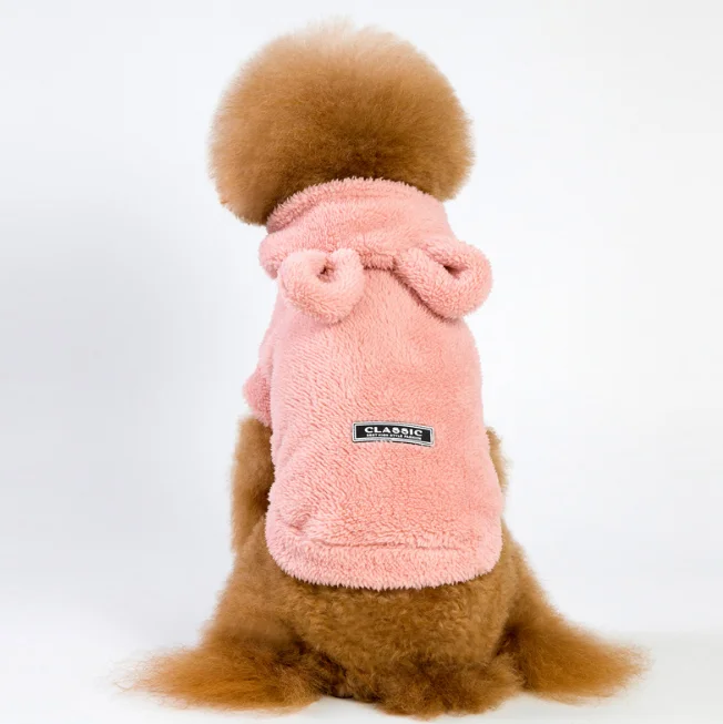 Толстовка с капюшоном для собак одежда домашних питомцев пальто куртка из хлопка