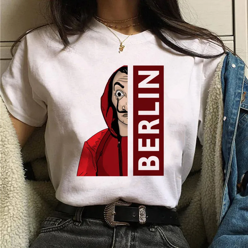 

The House of Paper t shirt Money Heist women La Casa De Papel tshirt funny top tee fashion new clothes t-shirt female summer