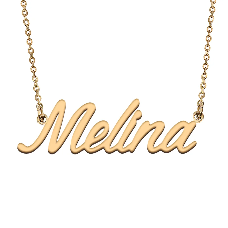 Melina Custom Name Necklace Customized Pendant Choker Personalized Jewelry Gift for Women Girls Friend Christmas Present