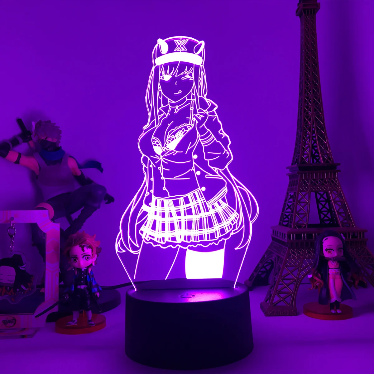 

Аниме-фигурка Darling in the Fanxx, модель, светодиодный ночсветильник, сексуальная экшн-фигурка Zero Two 02, 3D лампа, украшение, подарок на день рождения ...