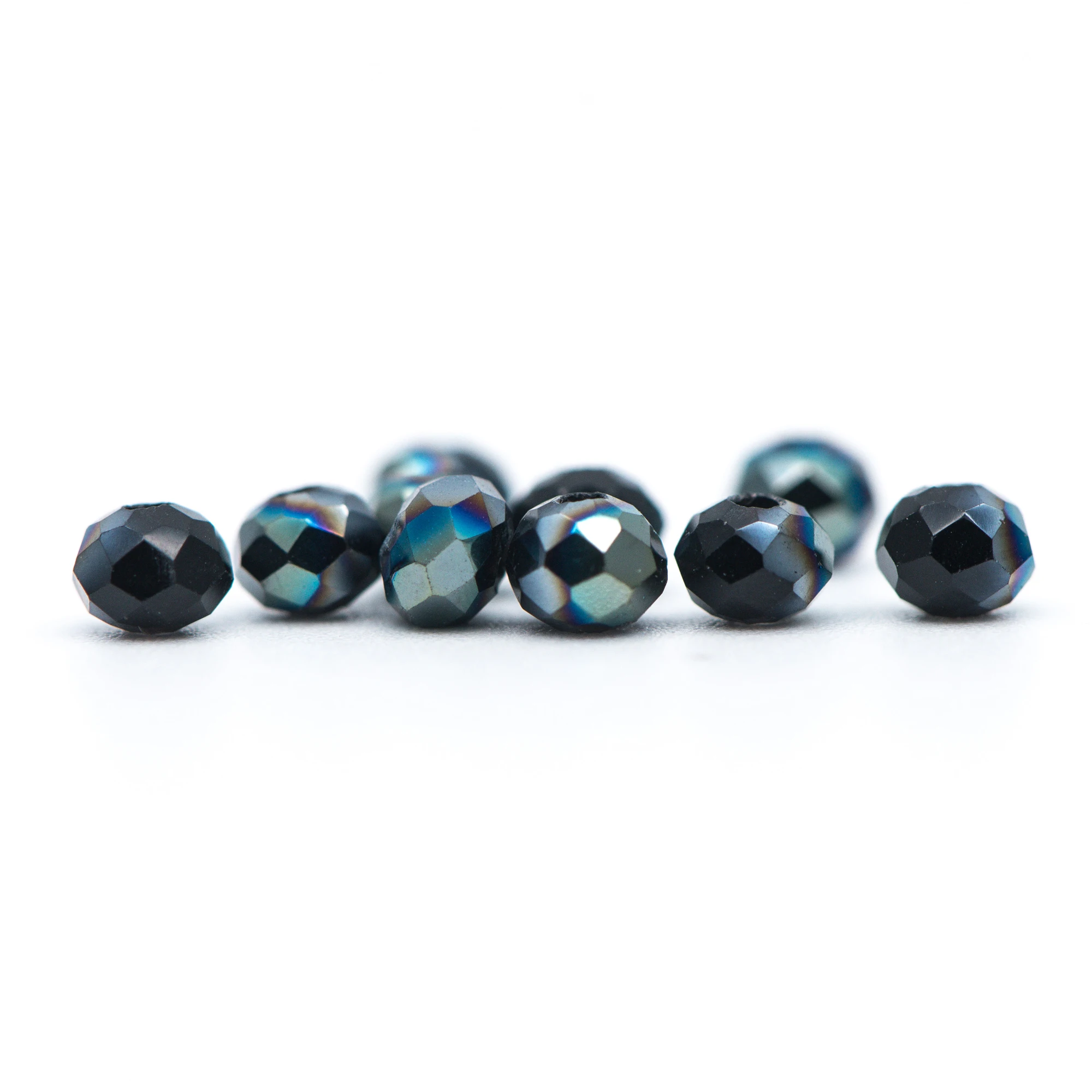 

Crystal Glass Rondelle Faceted beads 3x4mm Black Green -(BZ04-21)/ 145pcs