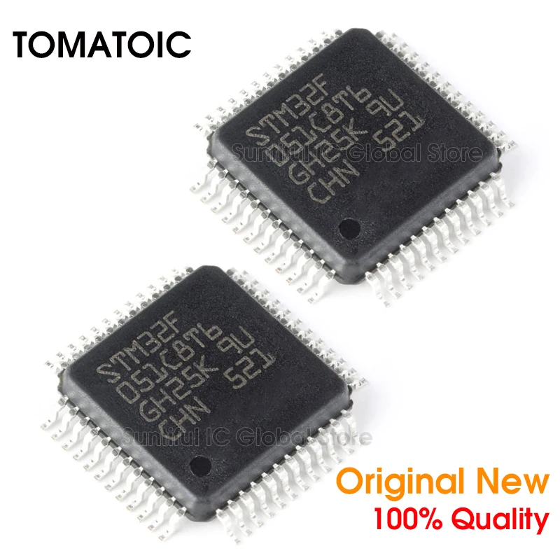 1 шт. STM32F051C8T6 LQFP48 STM32F051C8 STM32F051 LQFP 48 32 битный микроконтроллер MCU|Аксессуары для