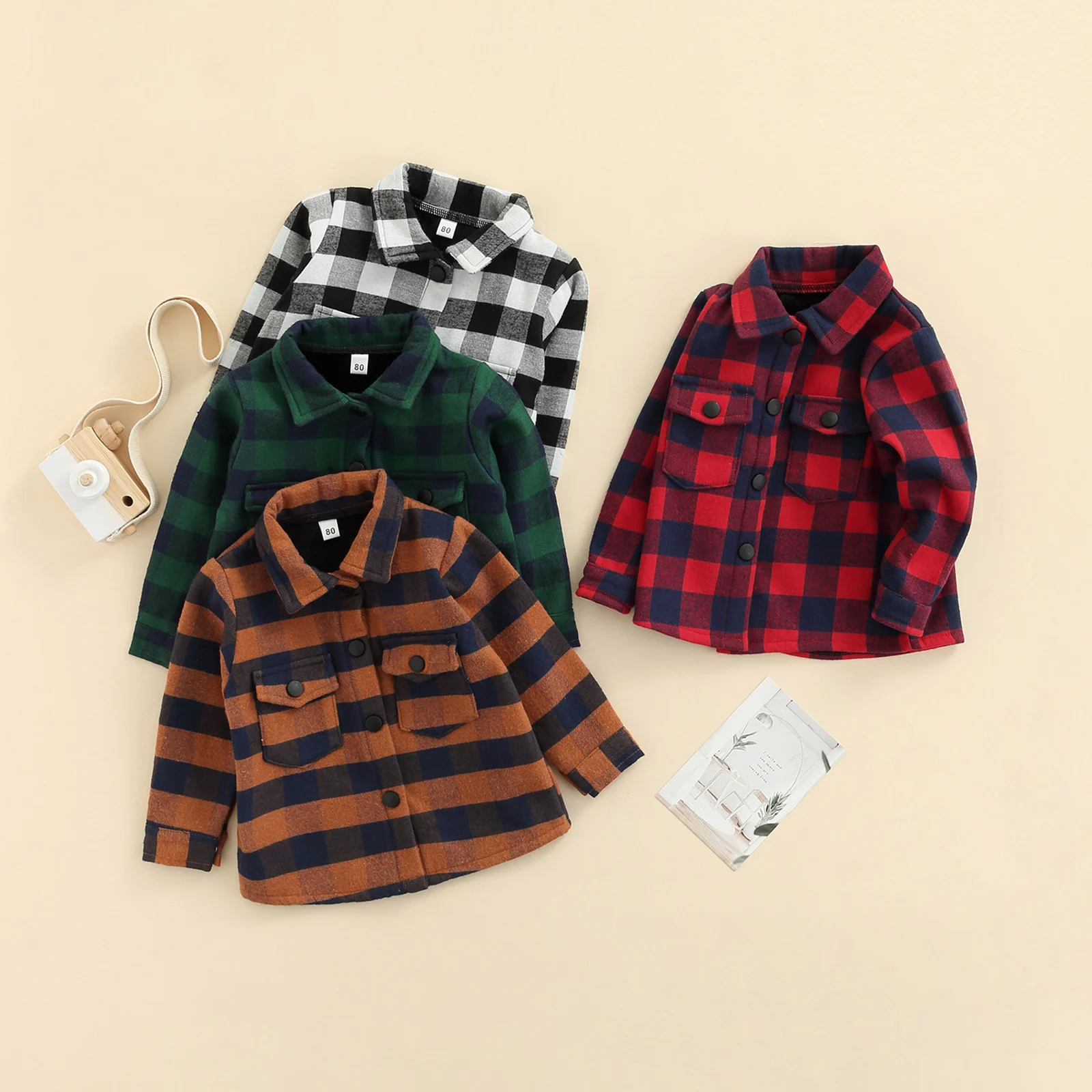 

Клетчатая куртка, Детское пальто, весна-Зима 2022, винтажная куртка с карманами, пальто, повседневные теплые шикарные топы