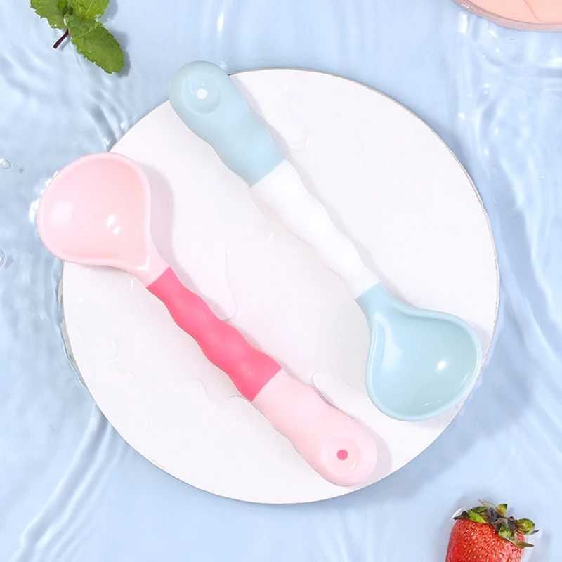 Baby Bendable Silicone Spoon Toddlers Feeding Training Tableware BPA Free Self-Feeding Learning for Infant H3CD | Мать и ребенок