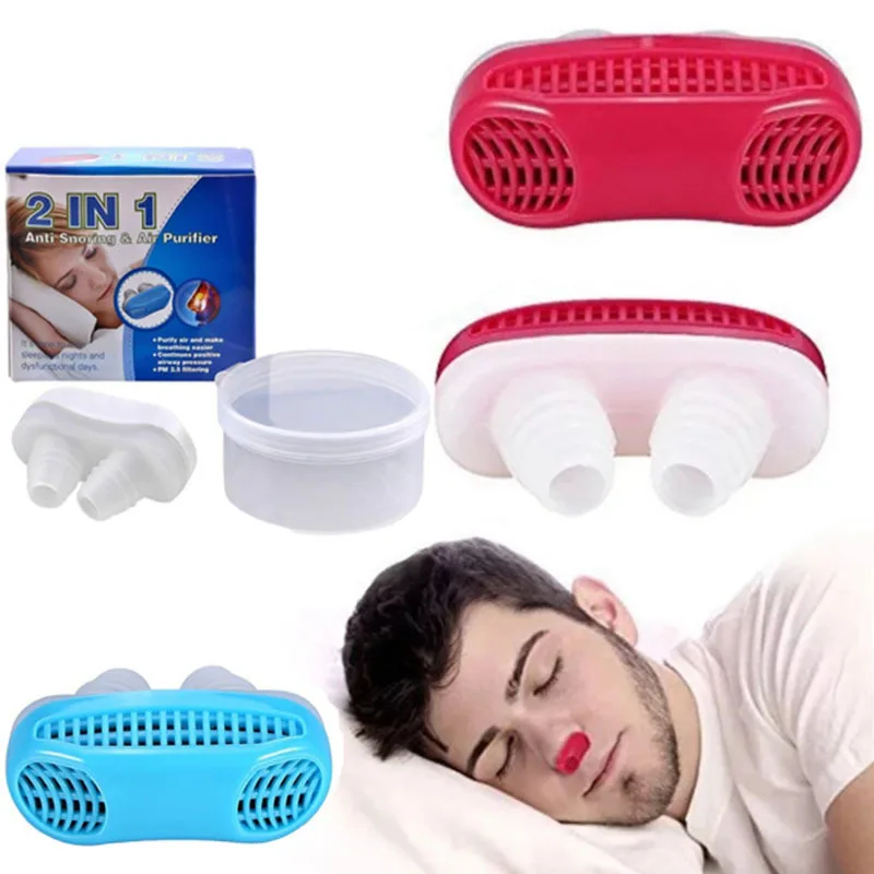 

Silicone Anti Snoring Nasal Dilators Anti Snore Nose Clip Sleep Tray Sleeping Aid Apnea Guard Night Device