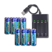 kentli 8pcs 1 5v 3000mwh aa rechargeable li polymer li ion polymer lithium battery 4 slots usb smart charger