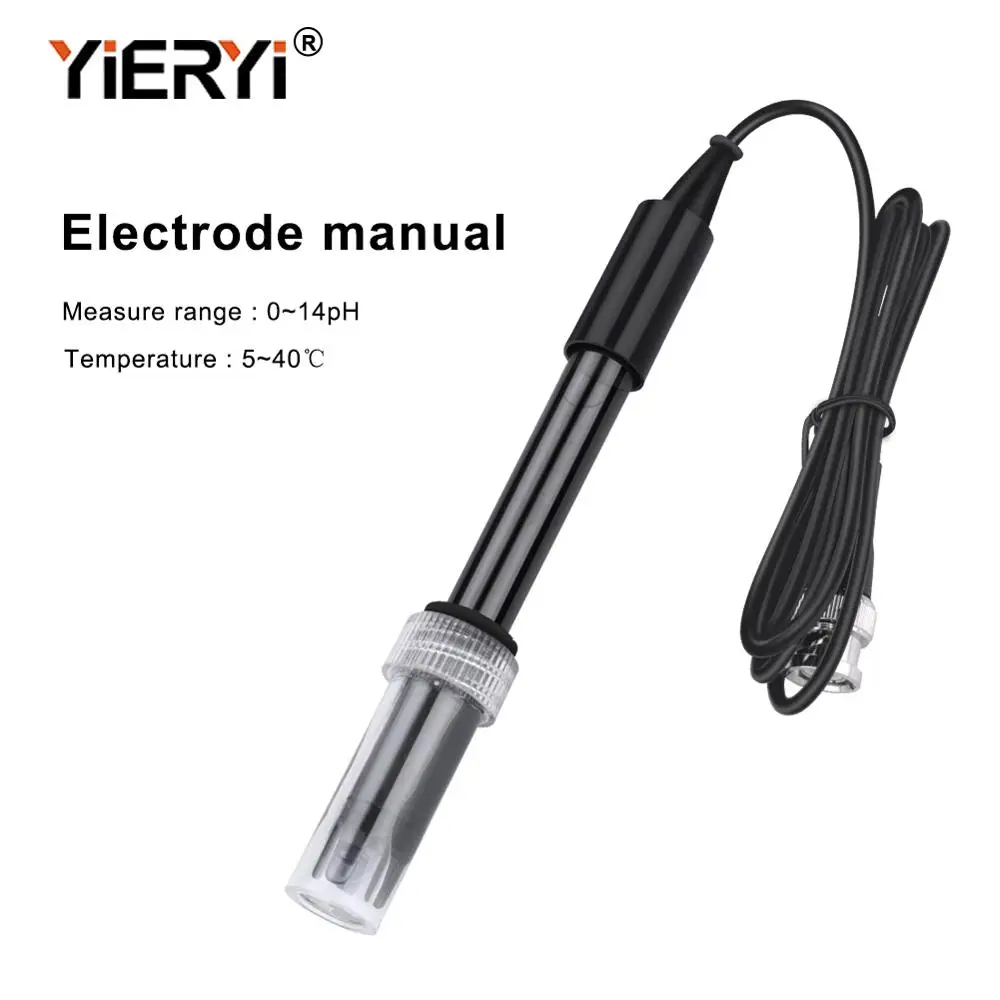 yieryi Pen Type PH Electrode Sensor BNC Connector Probe Pool Water Factory Industry Experiment Laboratory pH Composite Electrode