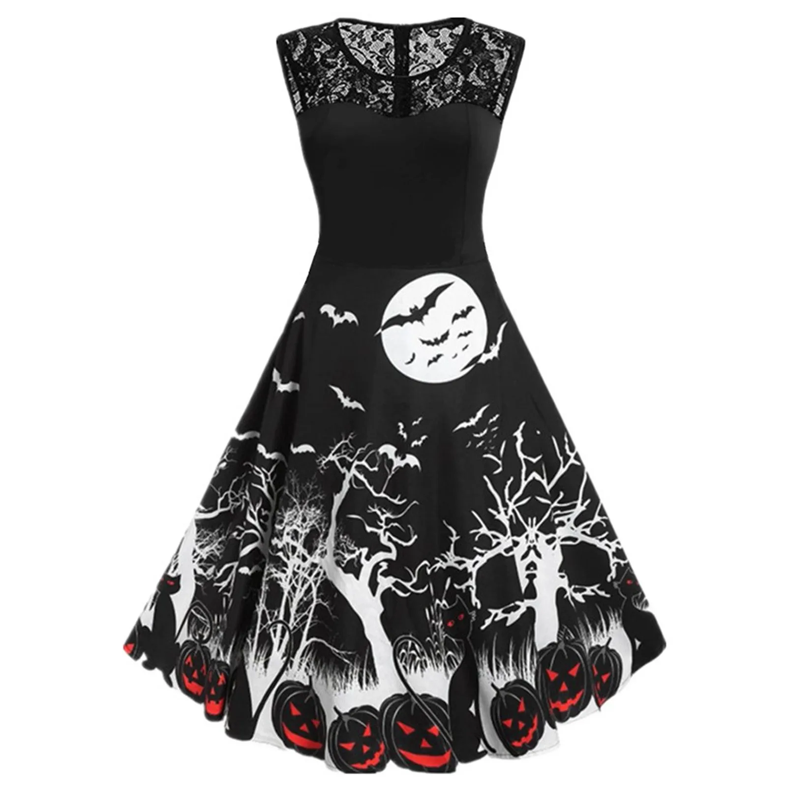 

Женское Летнее Платье-футляр без рукавов с круглым вырезом, женские повседневные кружевные комбинированные платья, летние женские платья ...