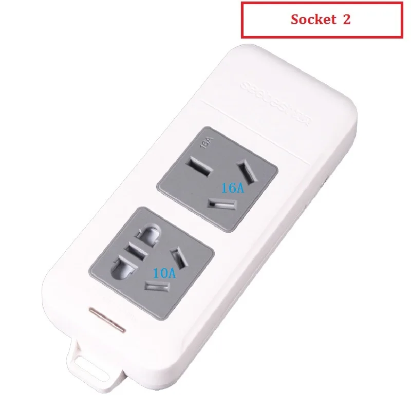 AU/CN Plug 10A/16A силовая полоса бытовая техника Высокая мощность кондиционер проводка расширения питания - Цвет: Socket 2