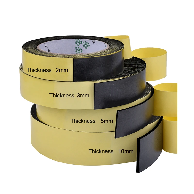 Прочная клейкая лента из ЭВА 5 мм 8 10 черная губчатая Резиновая уплотнительная для