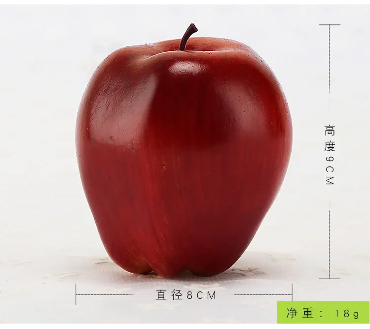 5 шт. искусственные красные вкусные яблоки для домашнего сада и кухни украшения
