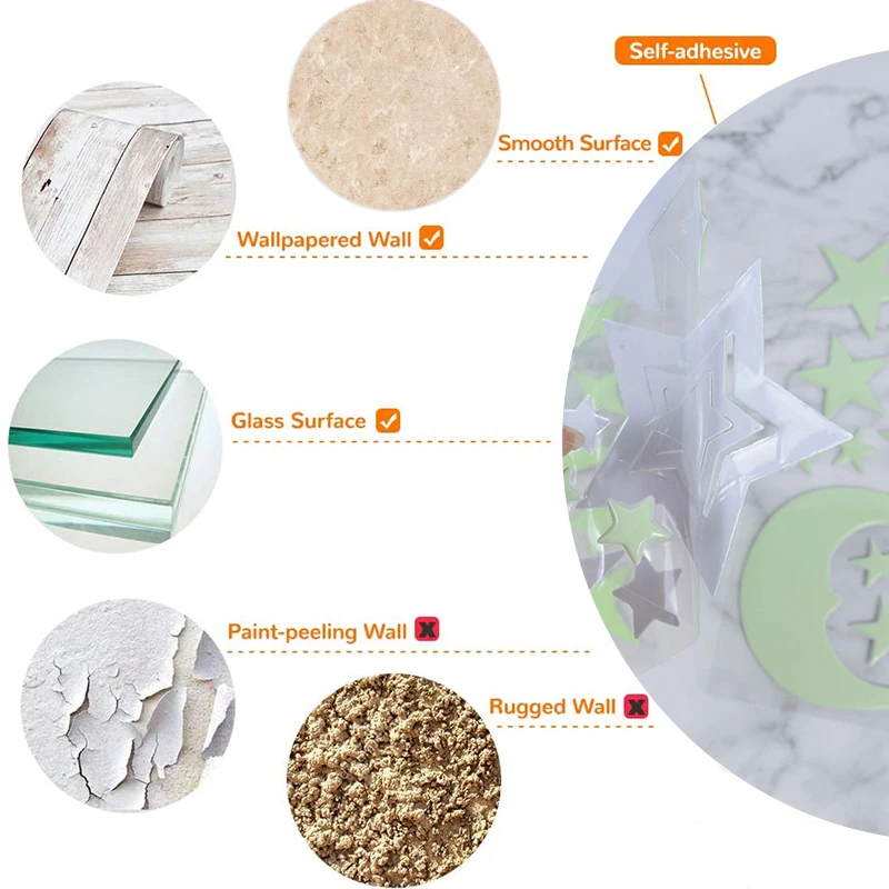 Флуоресцентные настенные Стикеры для детской комнаты |