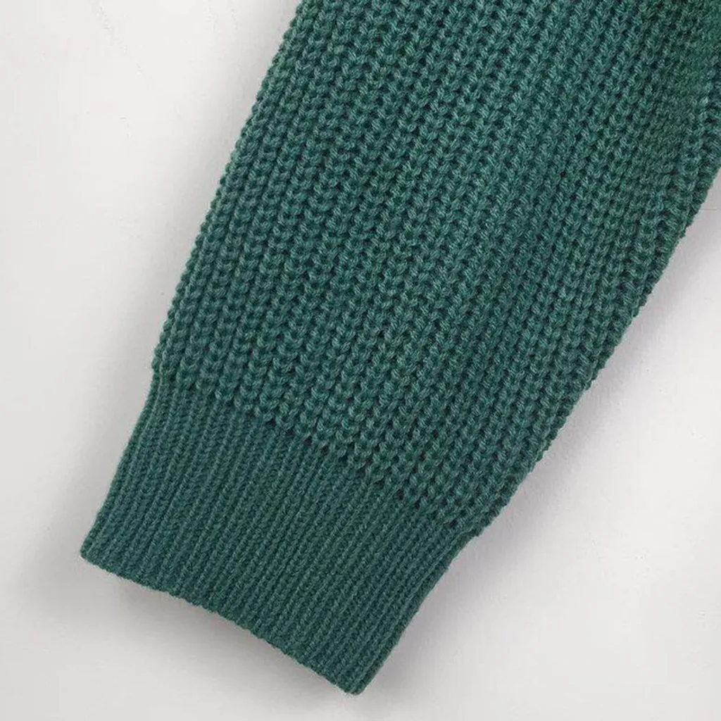 Модный свитер для женщин осенний и зимний Повседневный Однотонный облегающий