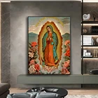 Постеры и принты на холсте с изображением Богородицы Гуадалупе, Дева Мария, католическая икона, настенные картины, винтажный постер для украшения стен и дома