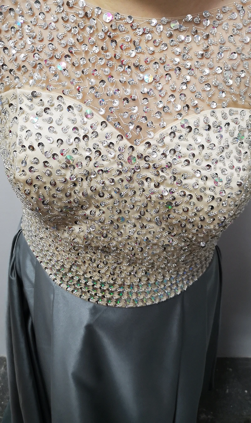 Женское вечернее платье с круглым вырезом без рукавов | Свадьбы и торжества