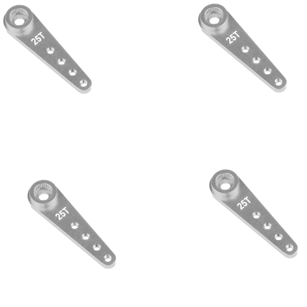 

4PCS Aluminum 37mm 25T Metal Extension Steering Servo Arm Horn For 1/10 RC Cars Crawler Parts