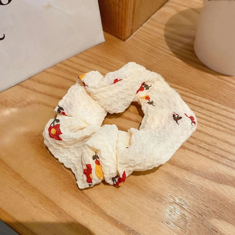 

Women's Fashion Printed hairties ponytail Holder hair ropes Headdress Female Hair Ring Women Elastic Hair Accessories