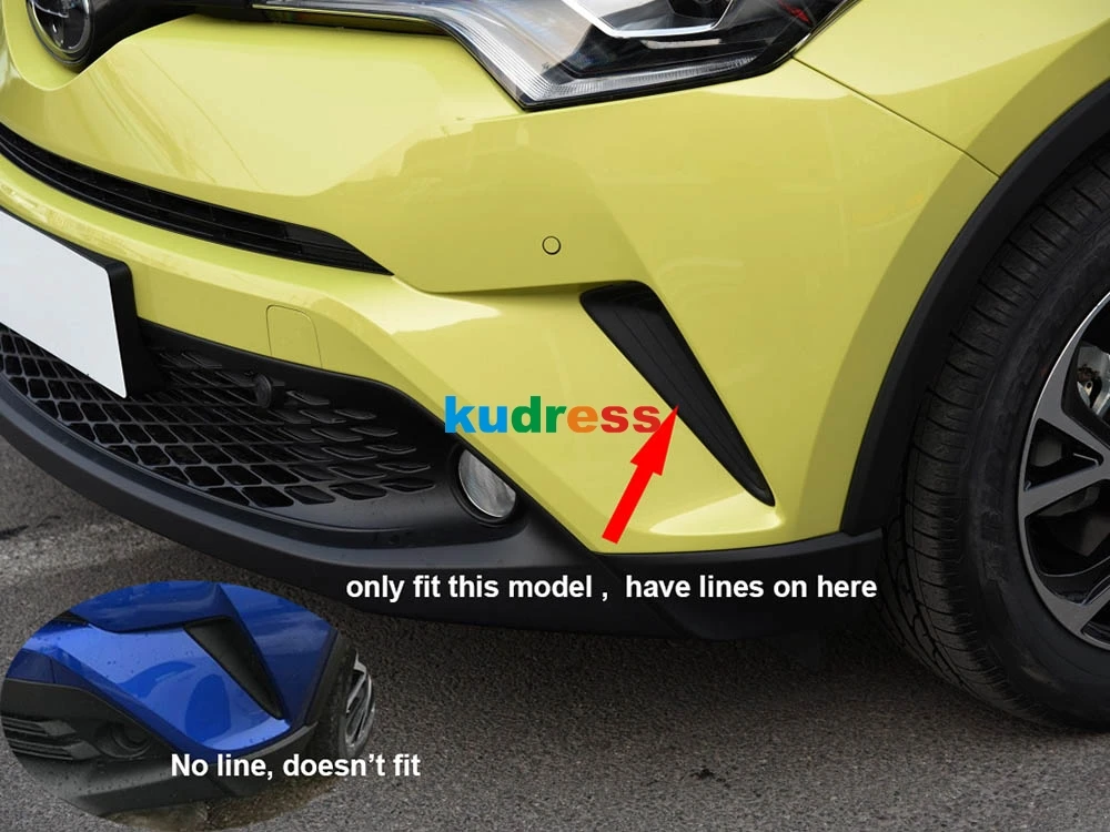 Для Toyota CHR C-HR внешний ABS Хром передний бампер боковая решетка крышка отделка передняя противотуманная фара протектор Аксессуары