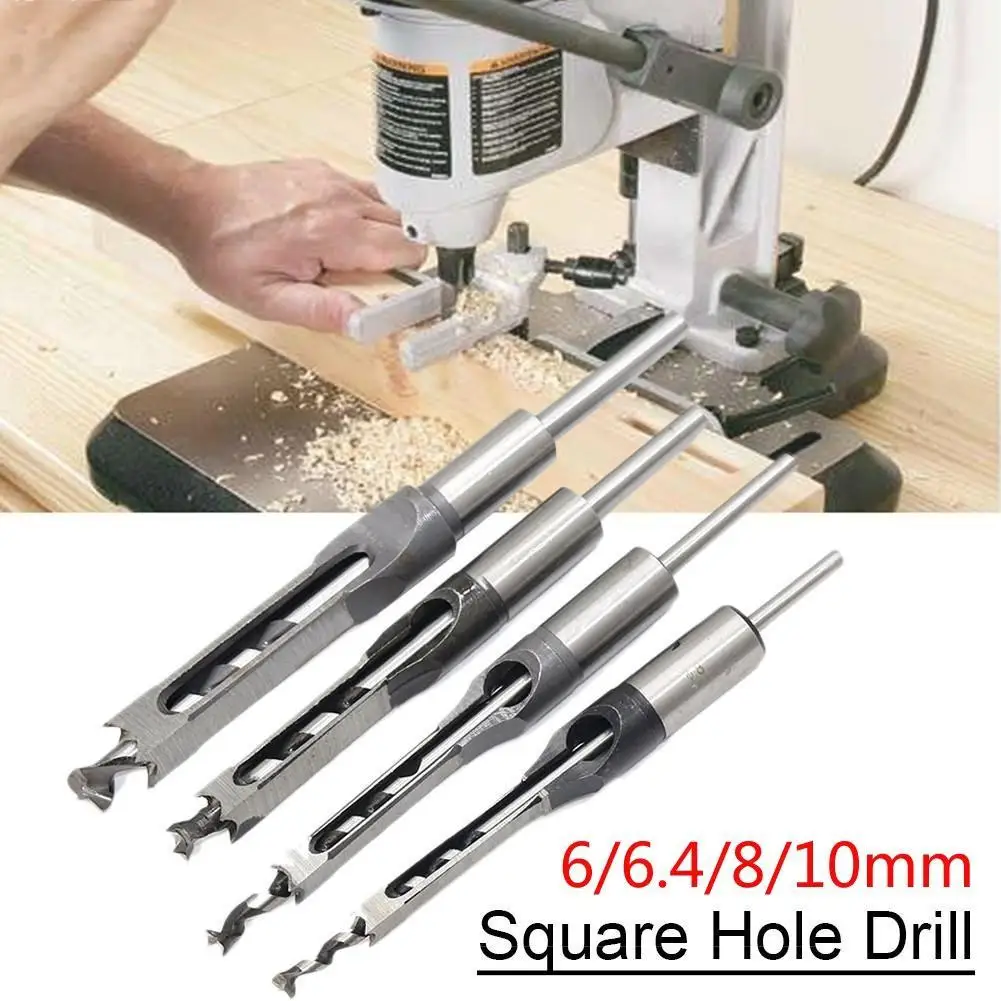 

6/6.4/8/10/12.7mm HSS Square Hole Drill Bit Mortising Chisels Woodworking Tool