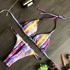 Zrtak леопардовые бикини 2021 женские купальники с лямкой на шее комплект бикини с сексуальными растениями микро-стринги бандажные купальники с животным принтом для женщин