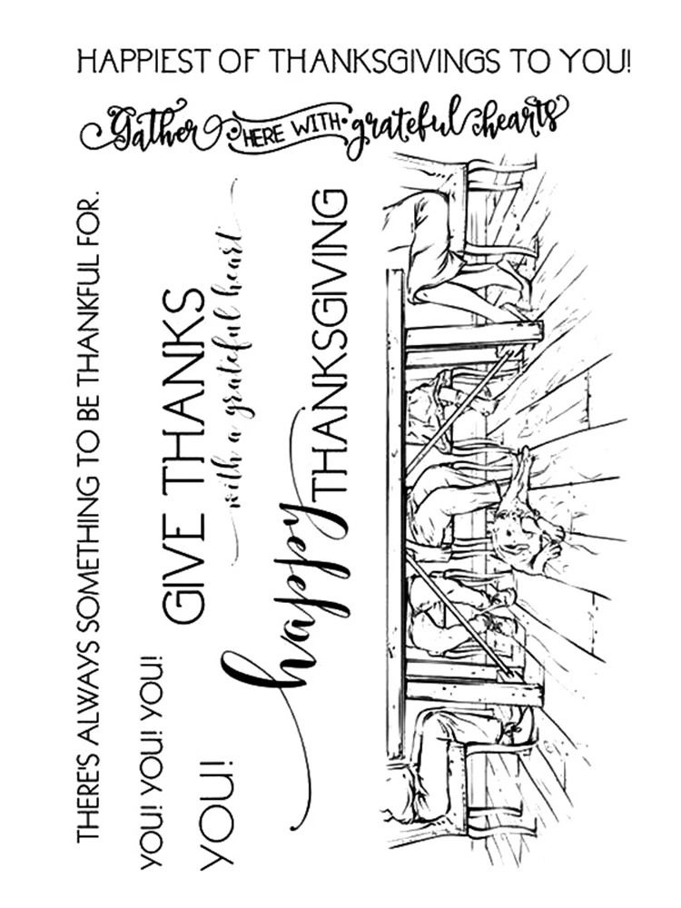 

GIVE THANKS Transparent Silicone Clear Stamp/Seal for DIY scrapbooking/photo album Decorative Cards Making Paper Crafts