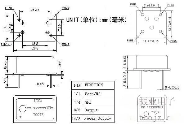 TCXO 7.3728MHZ Temperature Compensated Crystal Oscillator 14.7456M High Precision 0.1PPM Straight Plug DIP | Инструменты