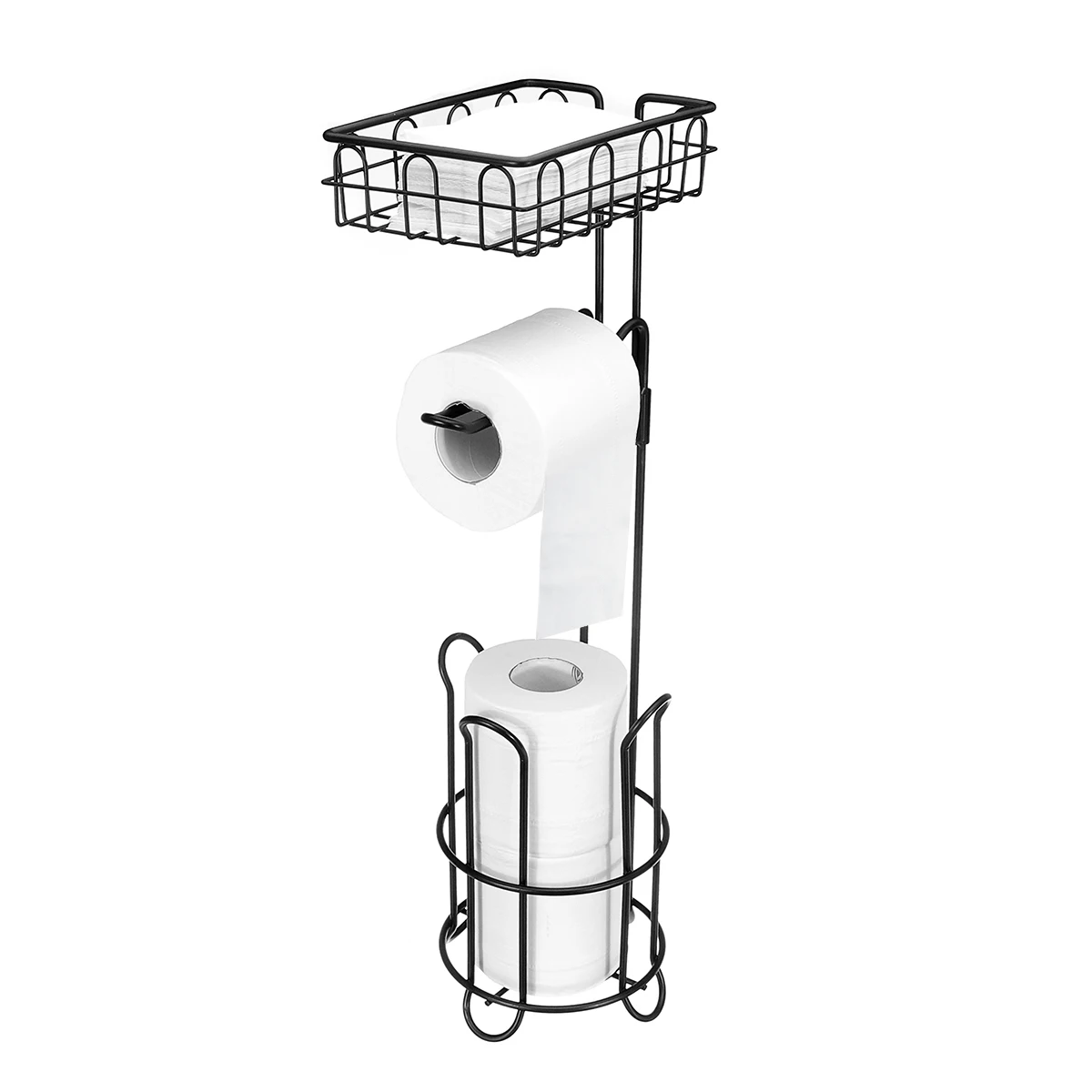 

Toilet Paper Towel Storage Stand Organizer Rack Bathroom Vertical Roll Holder 61cm