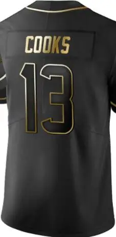 

BALIWEISA Brandin Cooks Black Golden Jerseys T-shirt