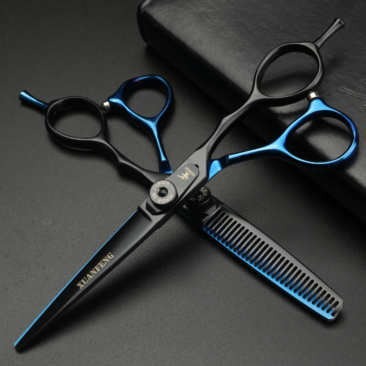 

Professional 6 inch Barber Scissors Japanese Steel Hairdressing Scissors Hair Cutting Thinning Shear Set for Hairdresser