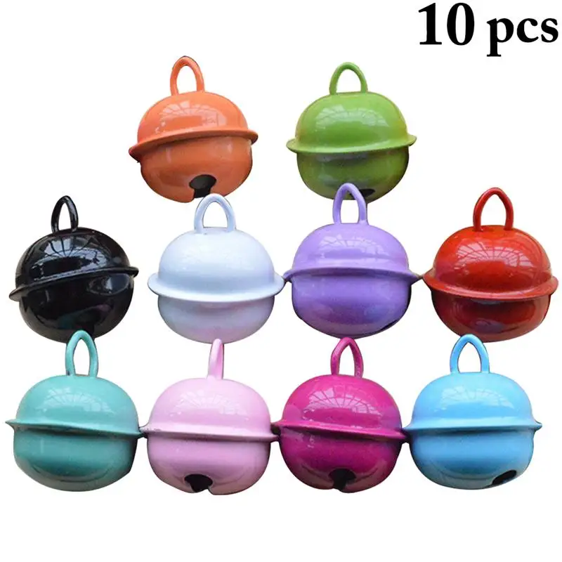 

10 Pcs/Set Cat Collar Bells Decor Accessories Funny Kitten Puppy Metal Jingle Bell Pendants Interactive Cat Teasing Scratch Bell