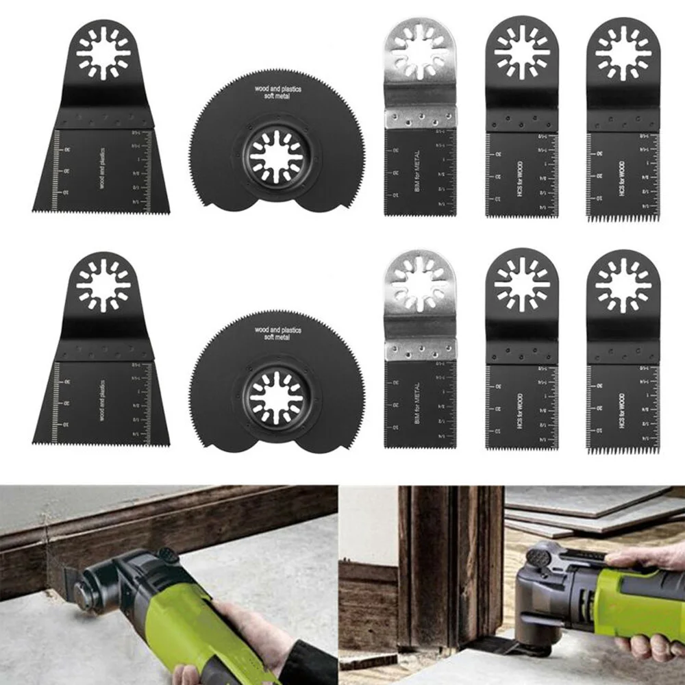 

10Pcs/set Oscillating Multi Tools Saw Blades For FEIN MULTIMASTER RIDGID RYOBI