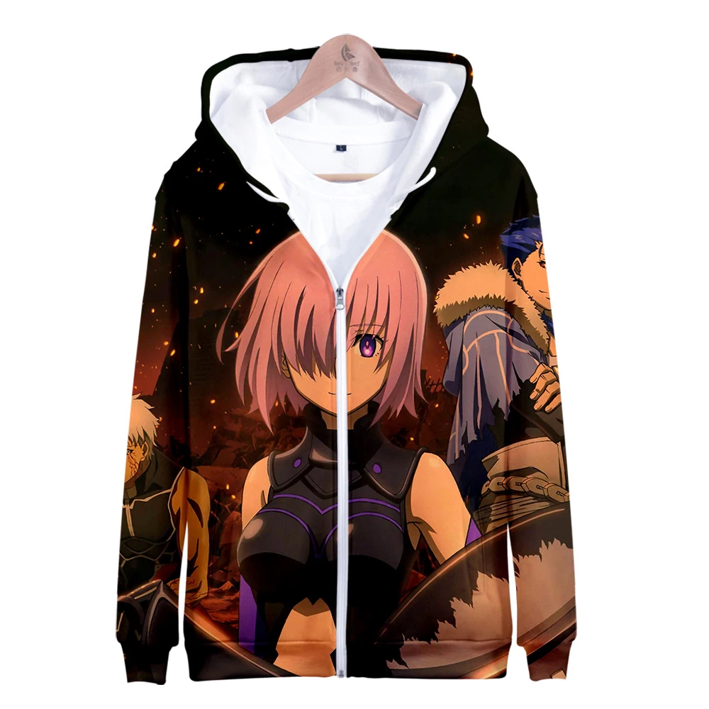 

2020 Hot Sale FateGrand Order Zipper hoodies 3D Hoodie Harajuku Hoodies teenage Plus Size for men Women streetwear