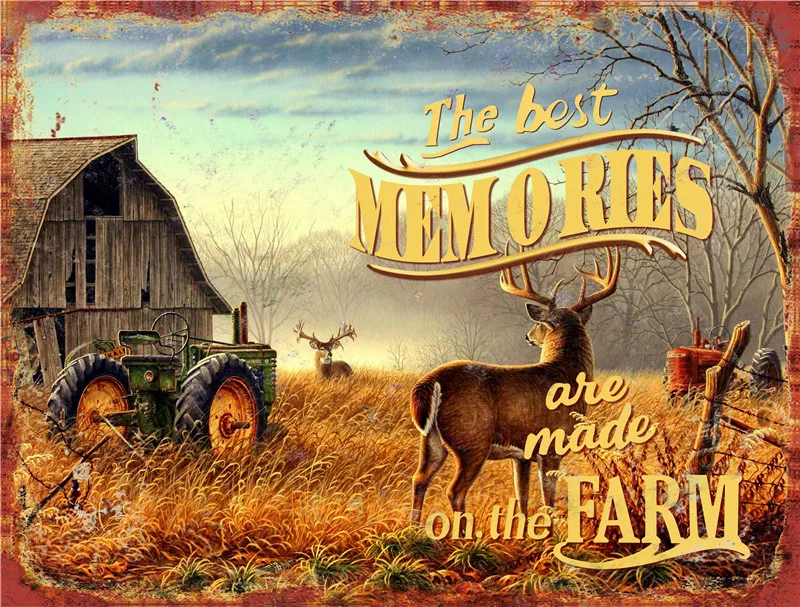 

Metal Plates Wild Animal Poster Vintage Retro Decor MAN CAVE Garden Decoration Out Door Sign West Cowboy Home Bar Accessories