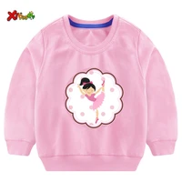 little girl sweatshirt 2020 autumn children hoodies dancing girl cotton pullover tops for baby kids clothes newborn infants