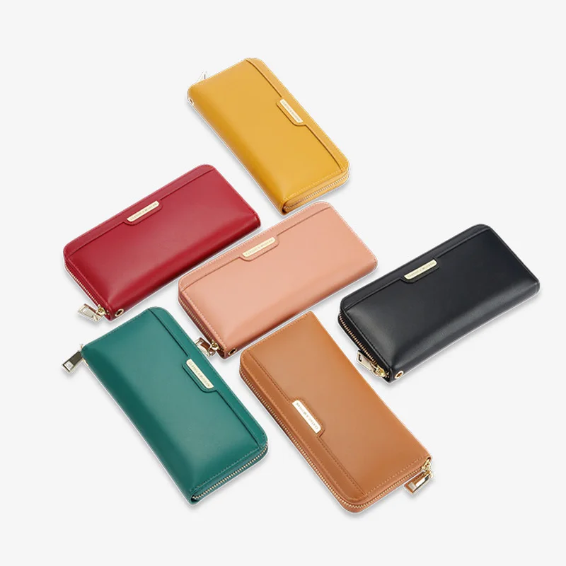 New High Capacity Women's Wallets Long PU Leather Quality Fashion Phone Card Holder Classic Female Purse Zipper Wallet For Women