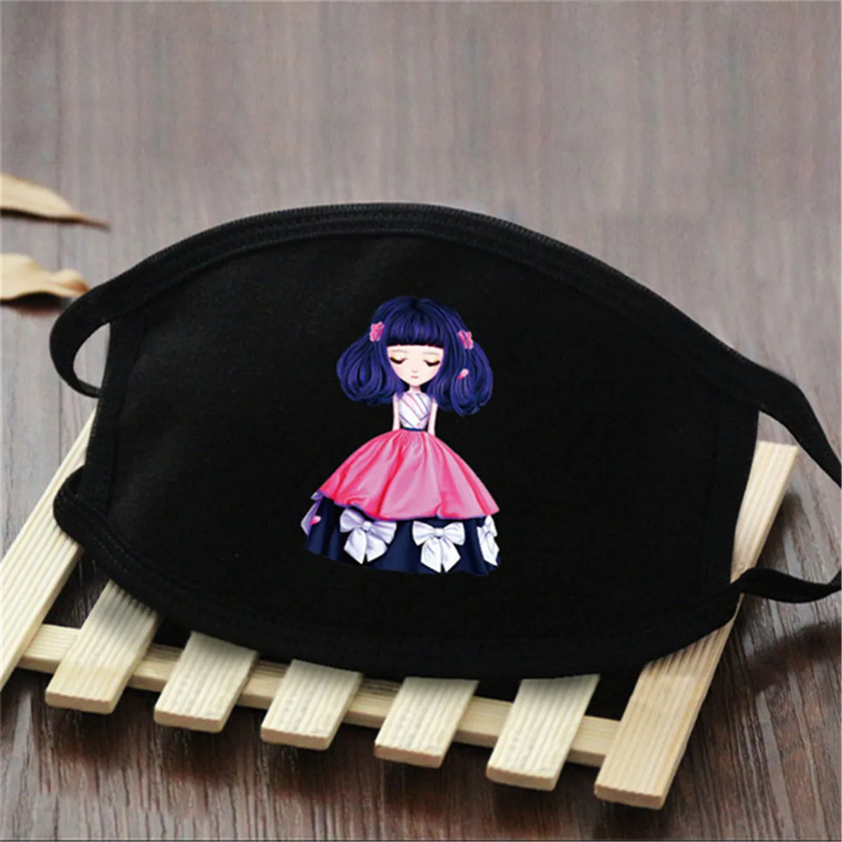 Cute Unisex Half Face Mouth Masks Washable Proof Protection Cover Outdoor Black Anime Anti Dust Kawaii Muffle | Аксессуары для