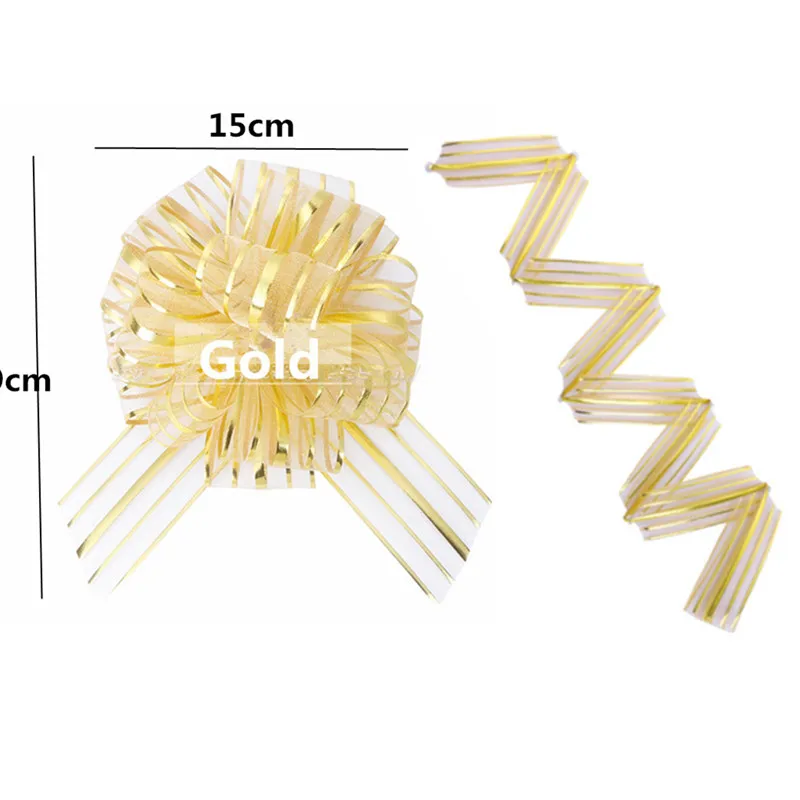 

5pcs/lot Gift Packing Pull Bow Ribbons Gift Wrapping Wedding Party Decoration Pullbows Top Quality