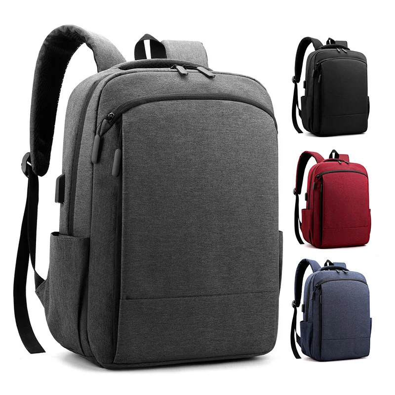 

2021 Korean simple men's backpack USB charging large capacity leisure computer bag