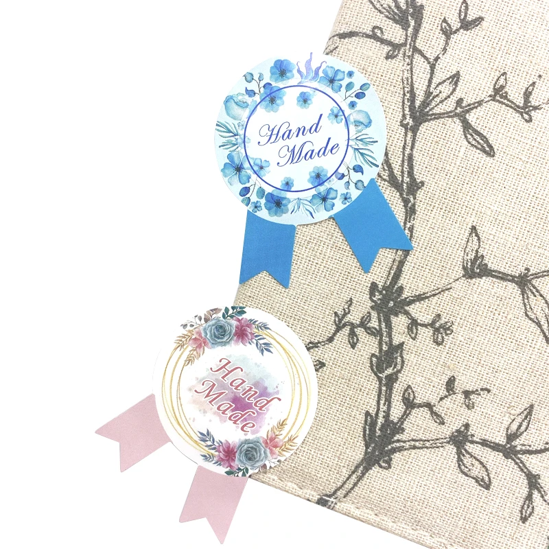 

800pcs Flower Design Medal Shape Paper Seal Sticker Stationery Thank You Hand Made 4 Styles DIY Paper Label Gift Seal Sticker
