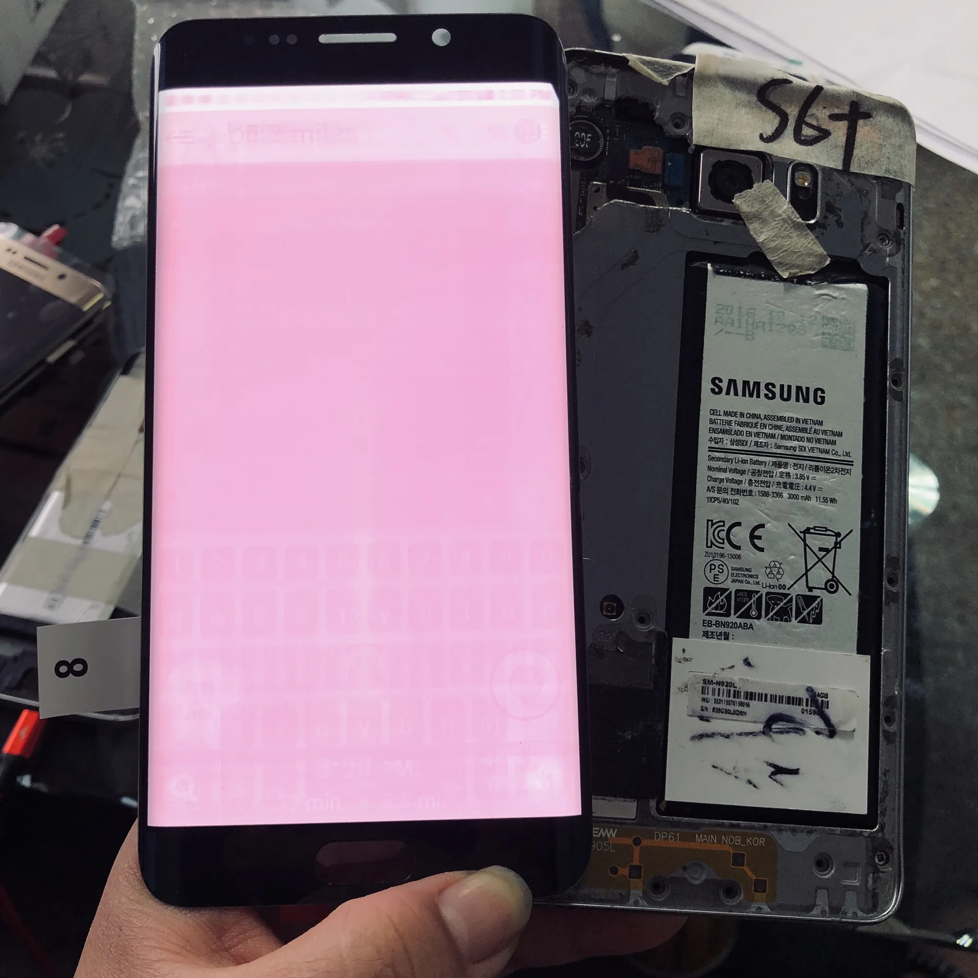 5 7 &quotс большим burnshadow Super amoled LCD для samsung galaxy s6 edge plus G928 SM G928F ЖК дисплей + дигитайзер с