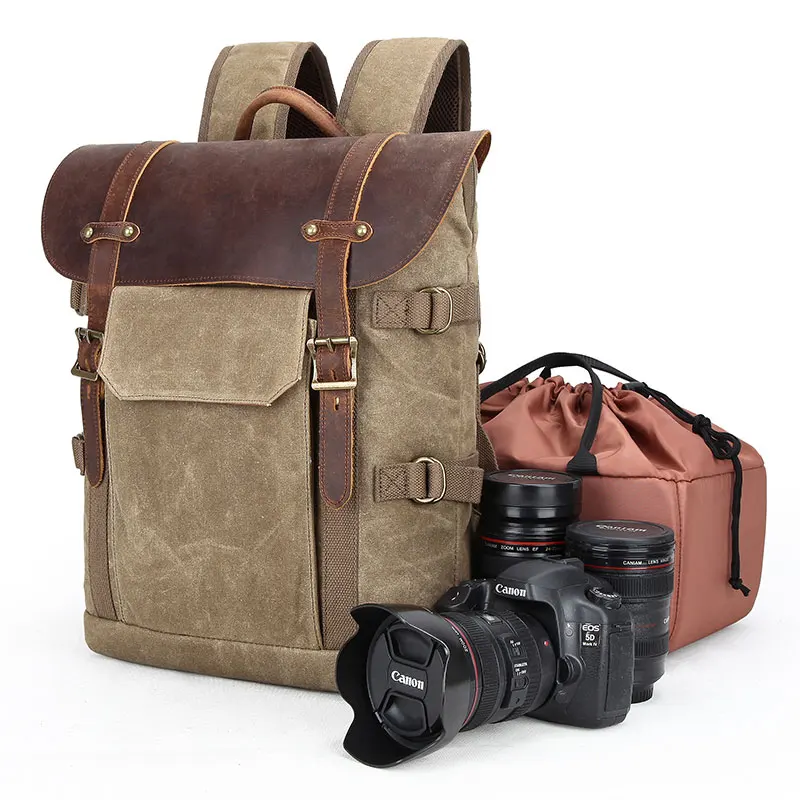 camera photo outdoor batik waterproof canvas portable scratch proof dslr video backpack men bag for canon nikon sony panasonic free global shipping