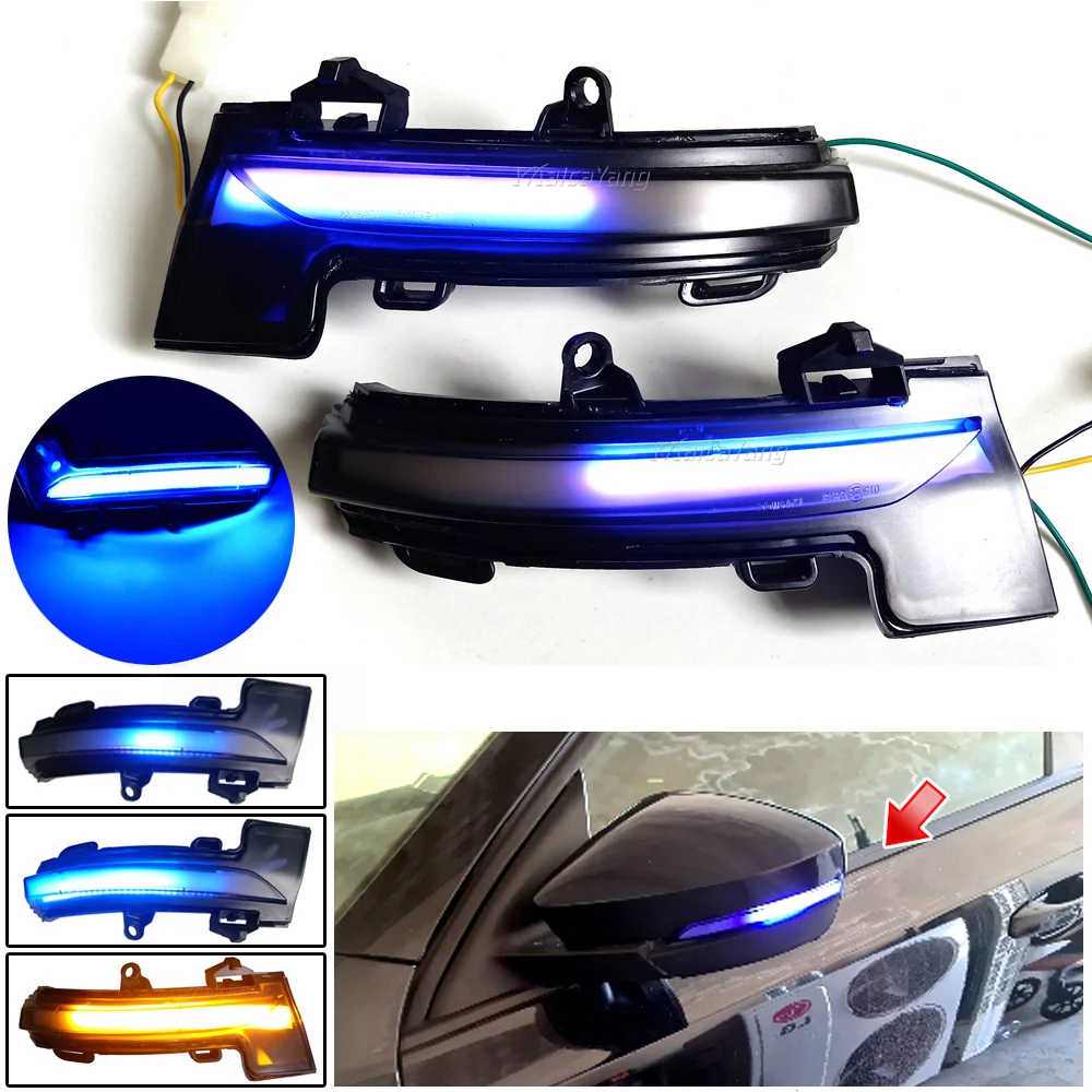 

For Skoda Octavia Mk3 5E 2013-2019 For VW T-roc Troc T-cross Dynamic LED Turn Signal Light Sequential Mirror Indicator Blinker