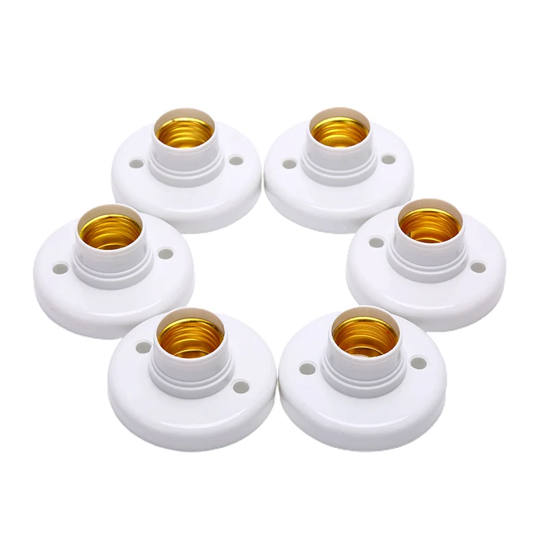 

20/40pieces E14 Lamp Bases Holders LED Lamp Screw Round Base Halogen Bulb Holder Converter Light Bulb Base Lighting Accessories