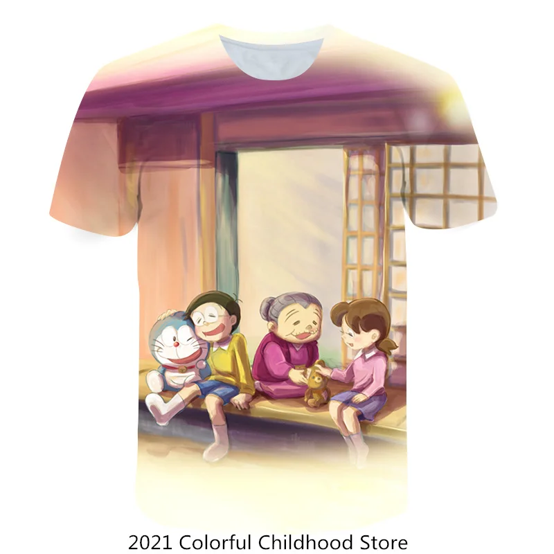 

Baby Girl Summer Clothes T-Shirt 3D Printing 2021 New Anime Doraemon Fabric Wicking Comfortable Super Zings Sweatshirts Hot