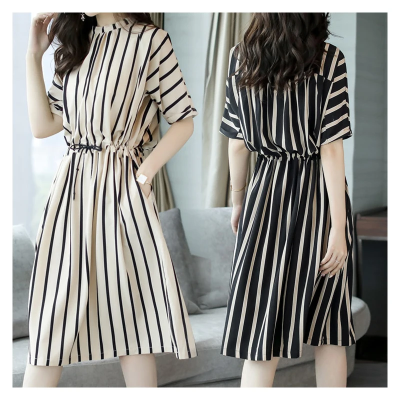 2019 женские элегантные вечерние платья больших размеров Vestido Женские полосатые