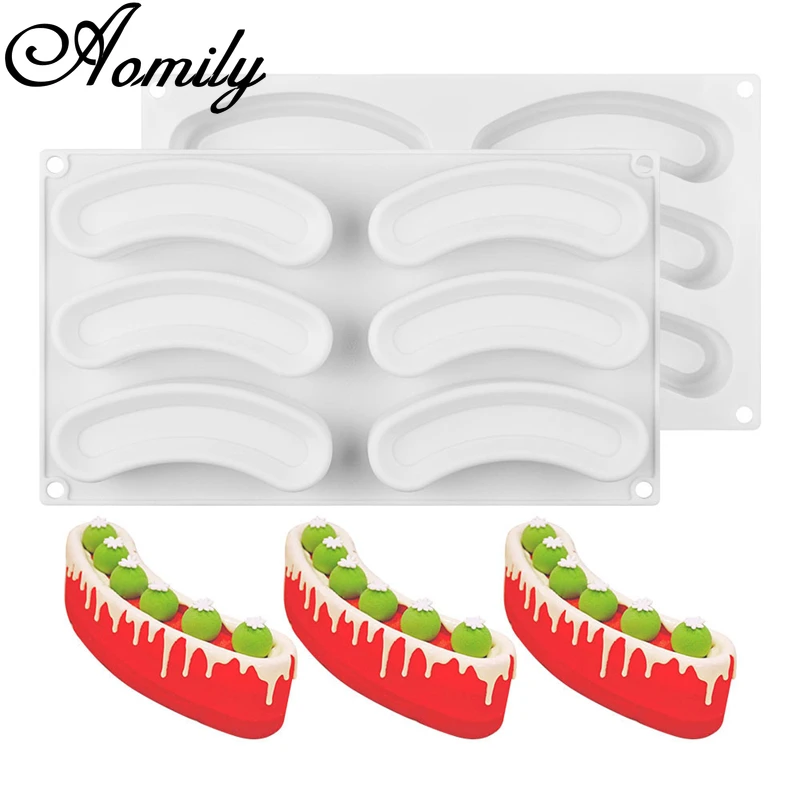 

Aomily силиконовые формы для торта дуги 6 отверстий помадные формы шоколадные формы кондитерские Конфета желе Торт Формы Кухонные инструменты...
