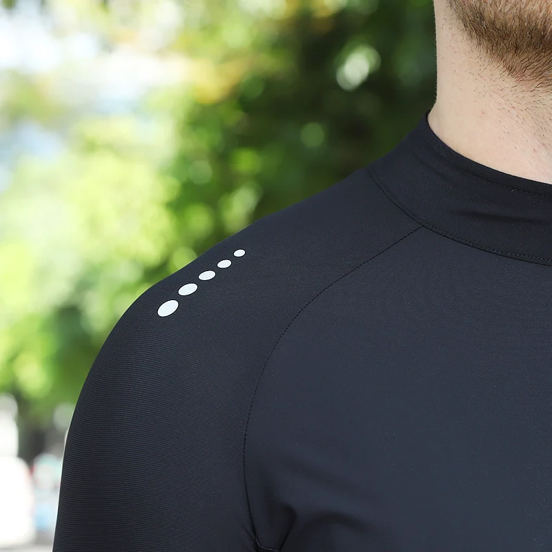 Мужские велосипедные рубашки CHEJI черные эластичные быстросохнущие с длинным