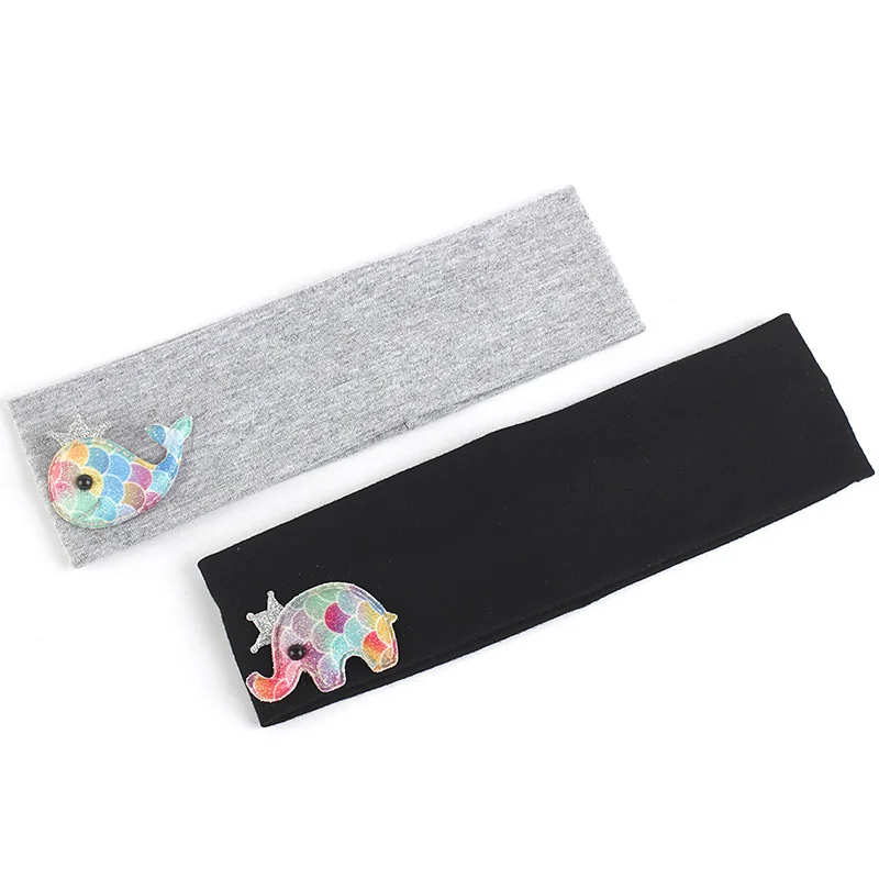 Повязка на голову с радужным слоном для новорожденных мальчиков и девочек Милые