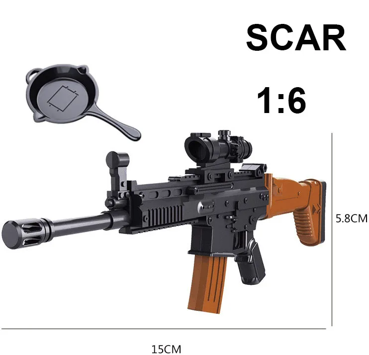 1:6 пистолет в сборе модель для 1" фигурка Штурмовая винтовка AK47 M4 M16 AKM AK74 цветная версия модель оружия - Цвет: acar