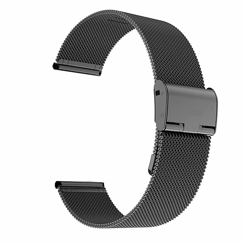20mm 22mm Watch Band Strap For Samsung Galaxy watch 4 42mm Gear S2 Active 2 46mm Amazfit BIP Huawei watch Stainless Steel Strap